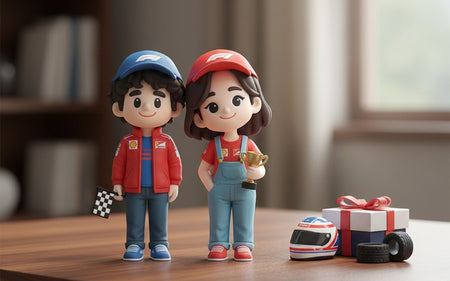 Custom 3D printed F1 fan figurine handcrafted from photo in racing gear, personalized gift for Max Verstappen and Formula 1 fans