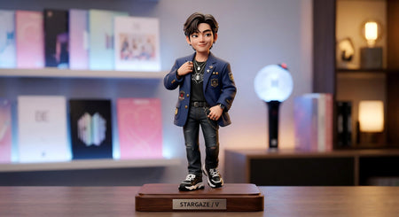 A highly detailed custom 3D resin figurine of a Kpop idol