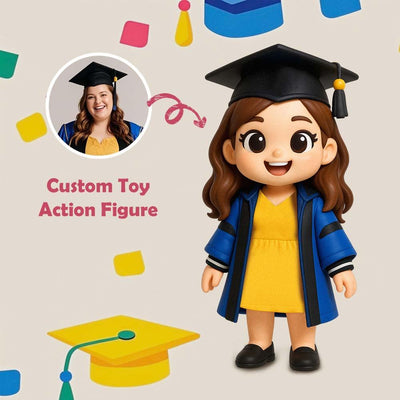 Custom Graduation 3D Action Figure From Your Photo Personalized Toy Figure to Him Custom Action Figure Graduation Gifts