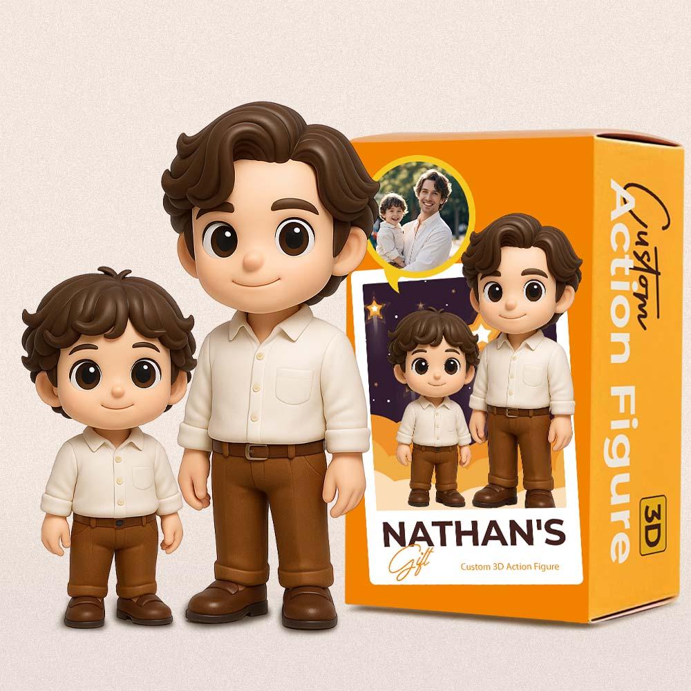 Custom Action Toy From Your Photo Personalized Toy Figure Custom 3D Action Figure Gifts For Dad