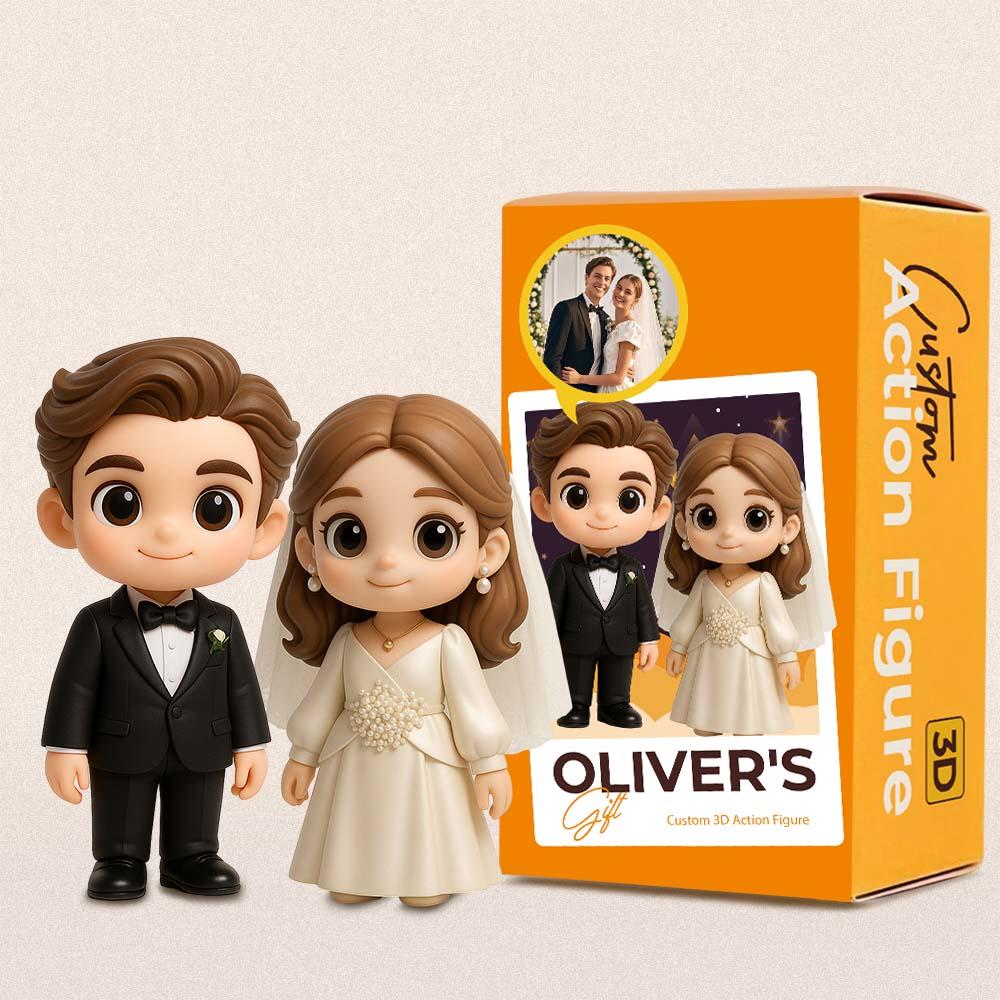 Custom Wedding Gifts Toy Figure 3D Mini Figures Personalization Photo Blind Box Gifts For Him/Her