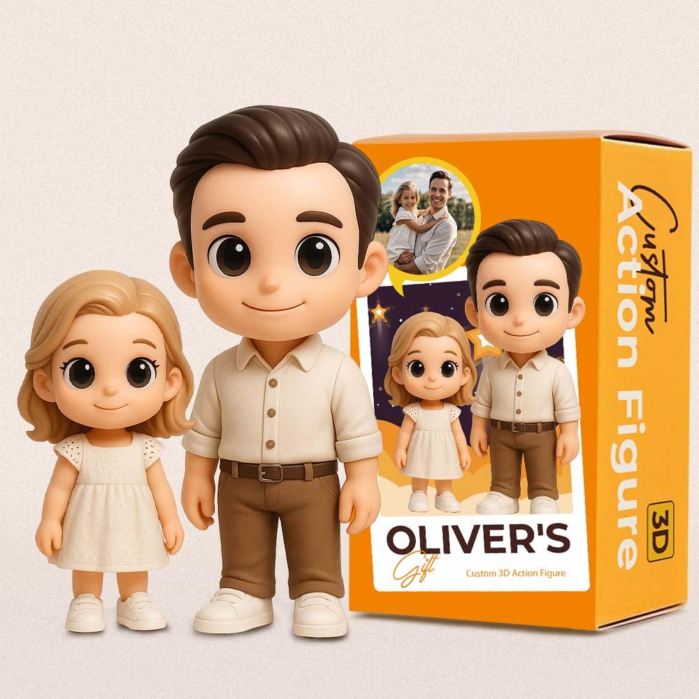 Personalized 3D Action Figure Custom Action Toy Figure Turn Your Photo into a Unique Gift for Dad