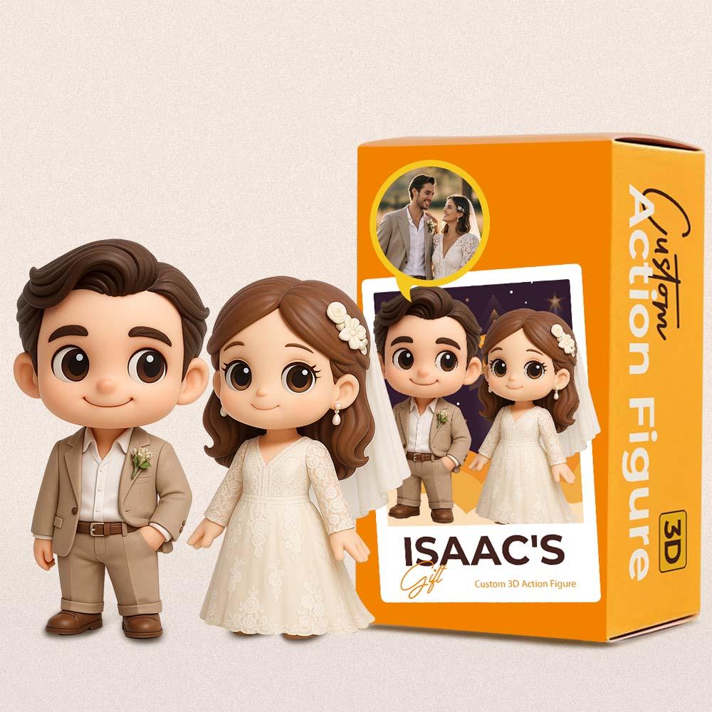 Custom 3D Action Figure From Your Photo Personalized Toy Figure to Him/Her Custom Action Figure Wedding Gifts