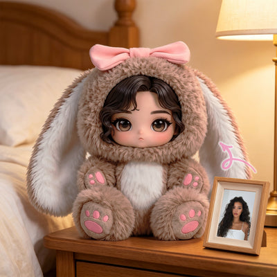Custom Plush Doll From Your Photo - Personalized Stuffed Keepsake Gift With a Custom Face