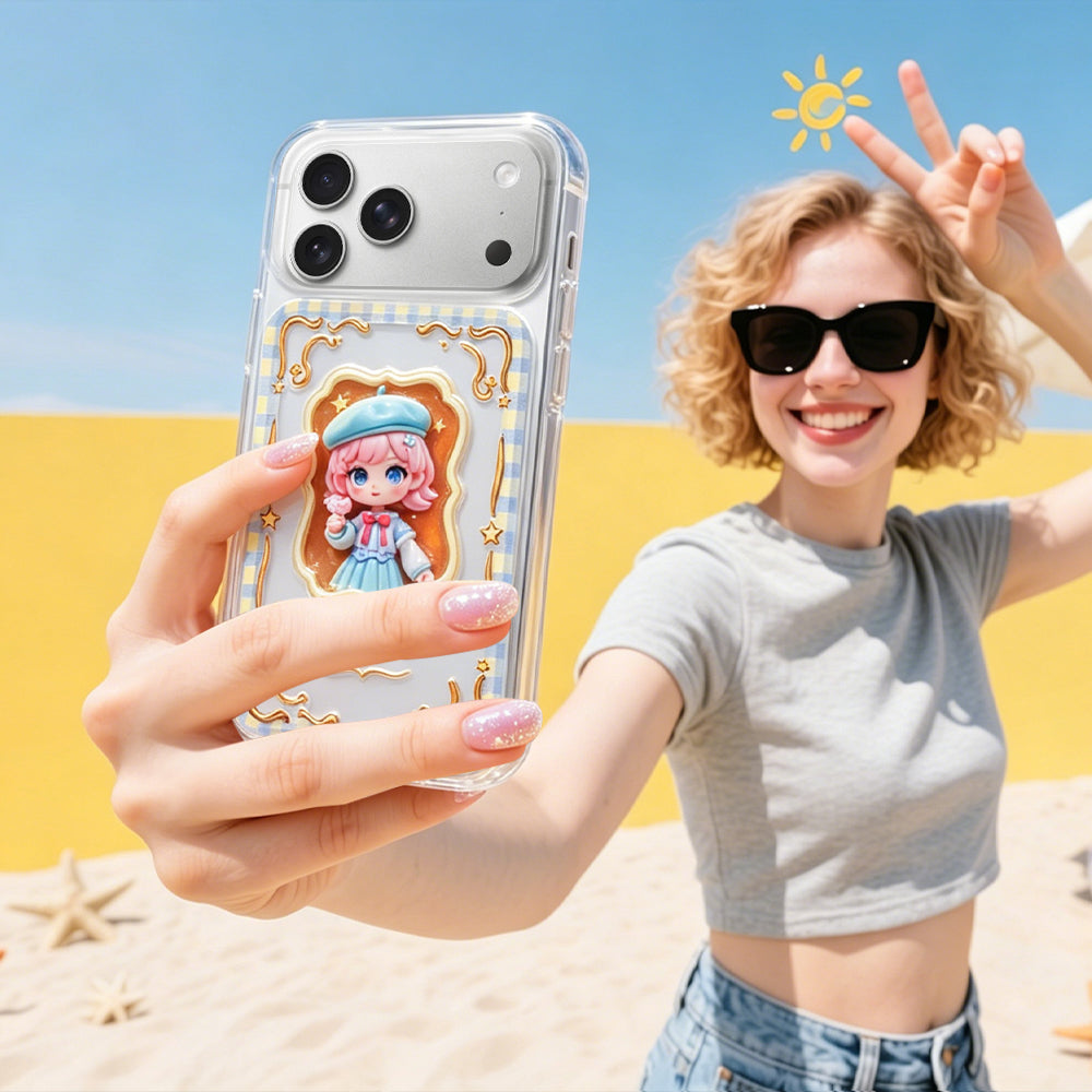 Personalized 3D Embossed Relief iPhone 17 Case - Custom Photo Cover