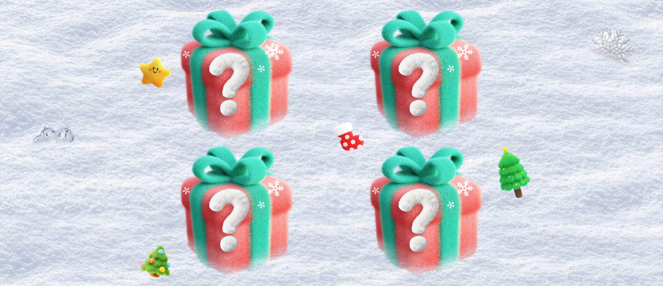 SnapFig Four Christmas-themed gift boxes for PC