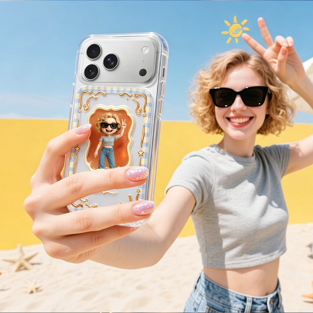Personalisierte 3D-Relief-iPhone 17-Hülle – Benutzerdefinierte Fotohülle