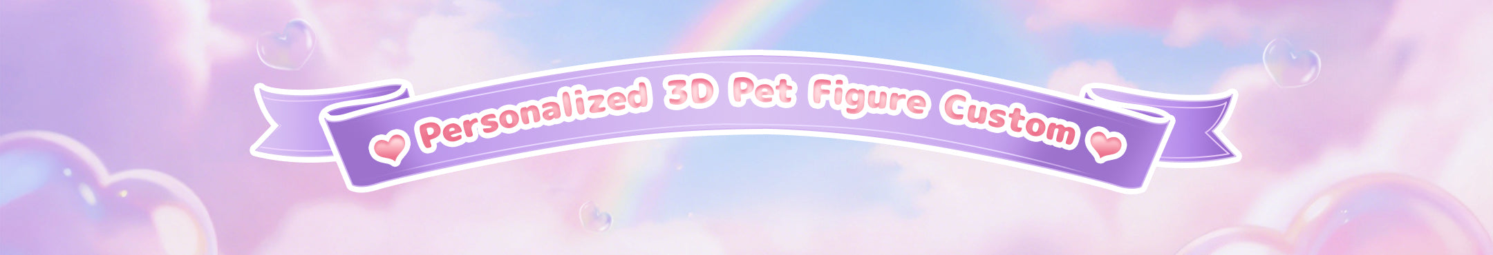 Valentine's Sale Banner Personalized 3D Pet Figure Custom