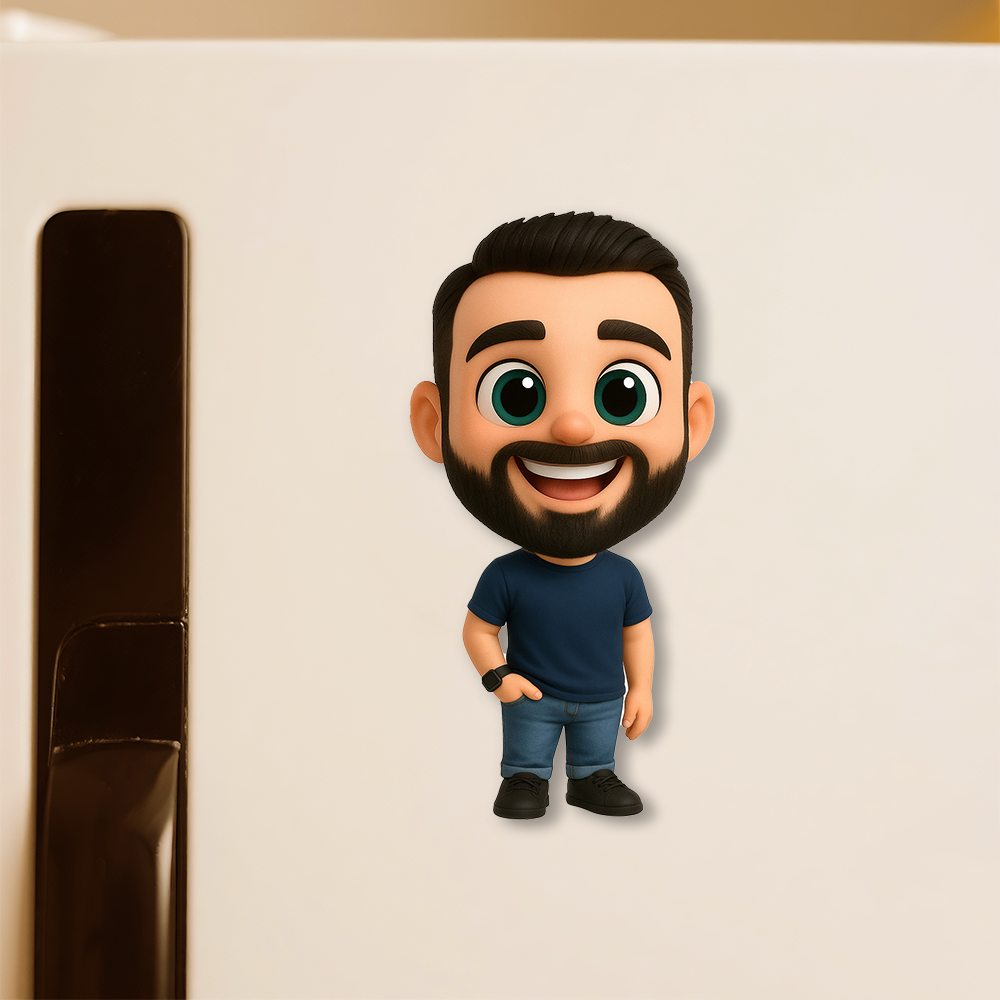 Custom 3D Cartoon Fridge Magnet from Photo Personalized Mini Character Magnetic Gift Unique Decoration for Him or Her