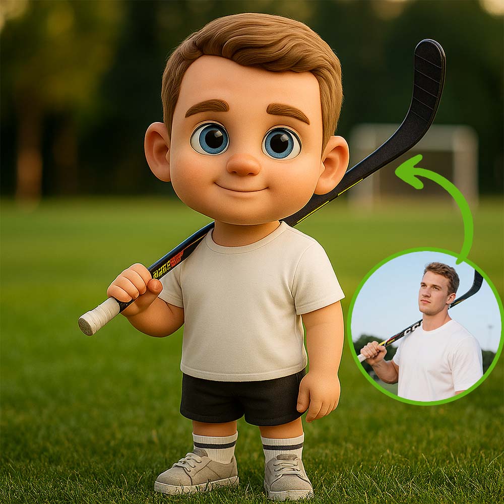 Custom 3D Figurine From Photo NHL Gift for Ice Hockey Players Personalized Hockey Trophy