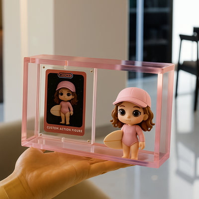 Custom 3D Cartoon Figure With Display Box And Card Personalized Gift Collectible