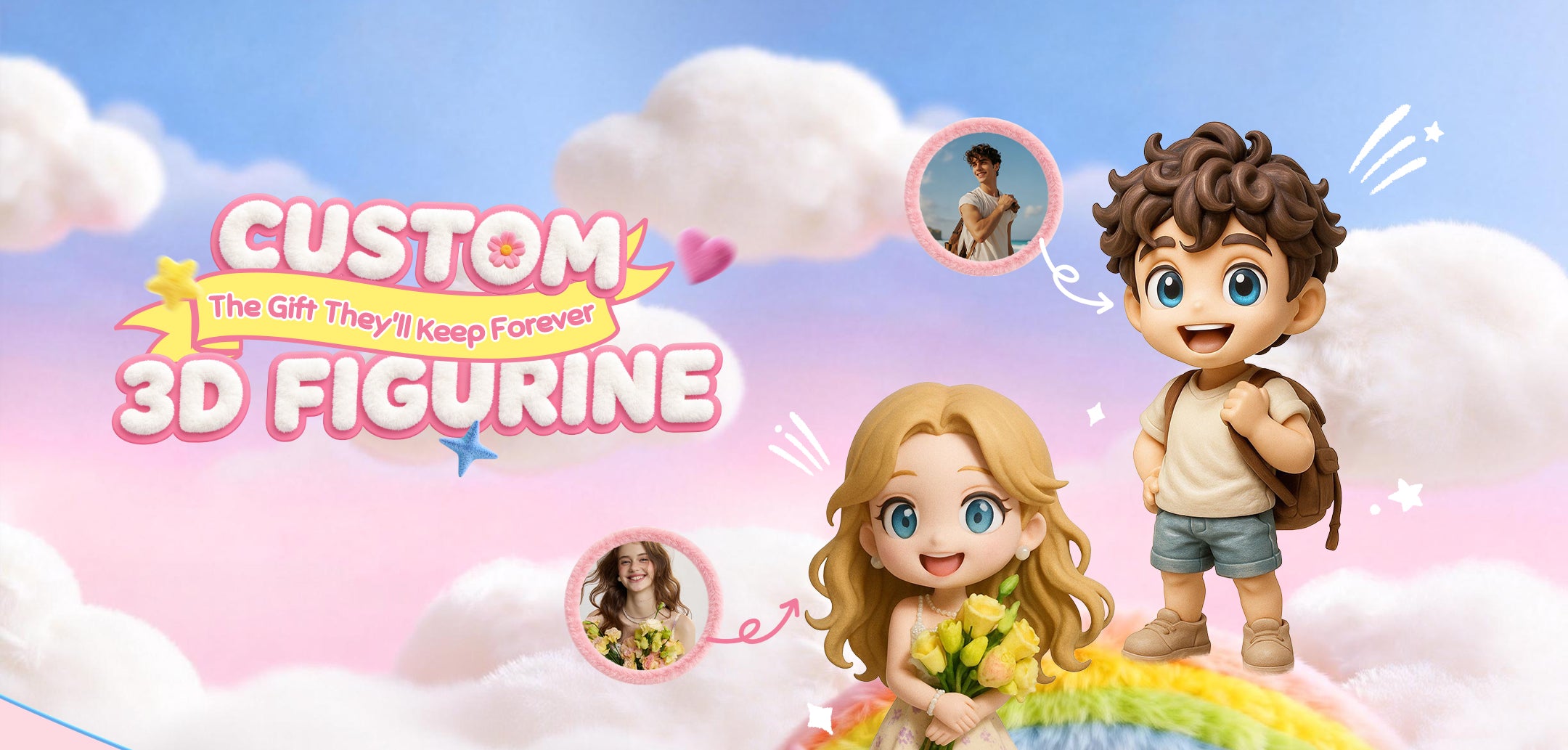 Personalized 3D figure capturing unique fashion aesthetics and fandom style