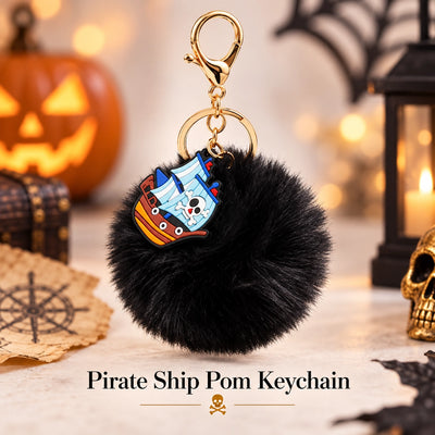 Cute Halloween Pom Keychain