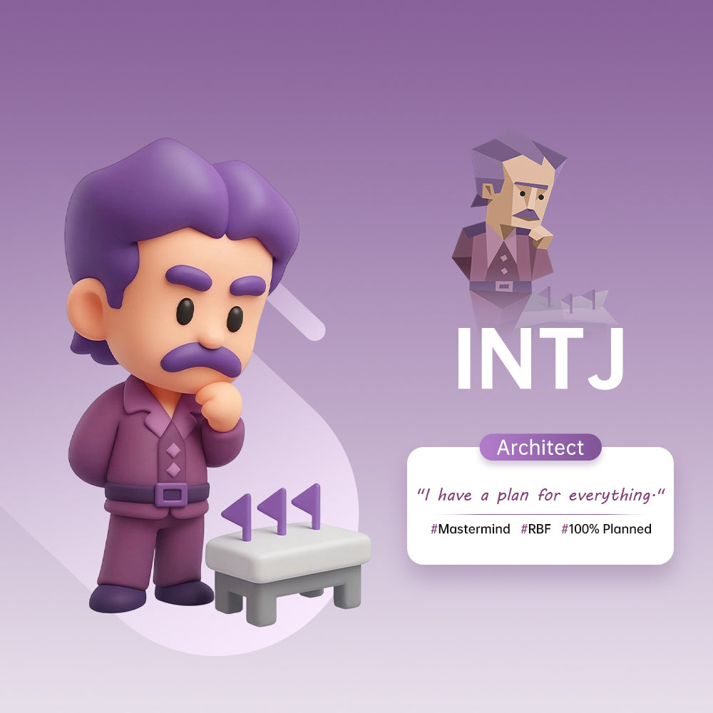 INTJ The Architect Premium Resin Statue - Minimalist Desk Decor for Masterminds