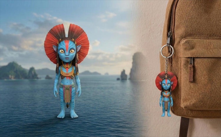 Turn Photo into Na'vi Figurine Custom Avatar Keychain for Fire & Ash Fans
