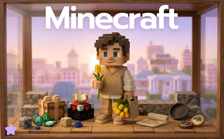 high-quality custom 3D printed Minecraft skin keychain figurine