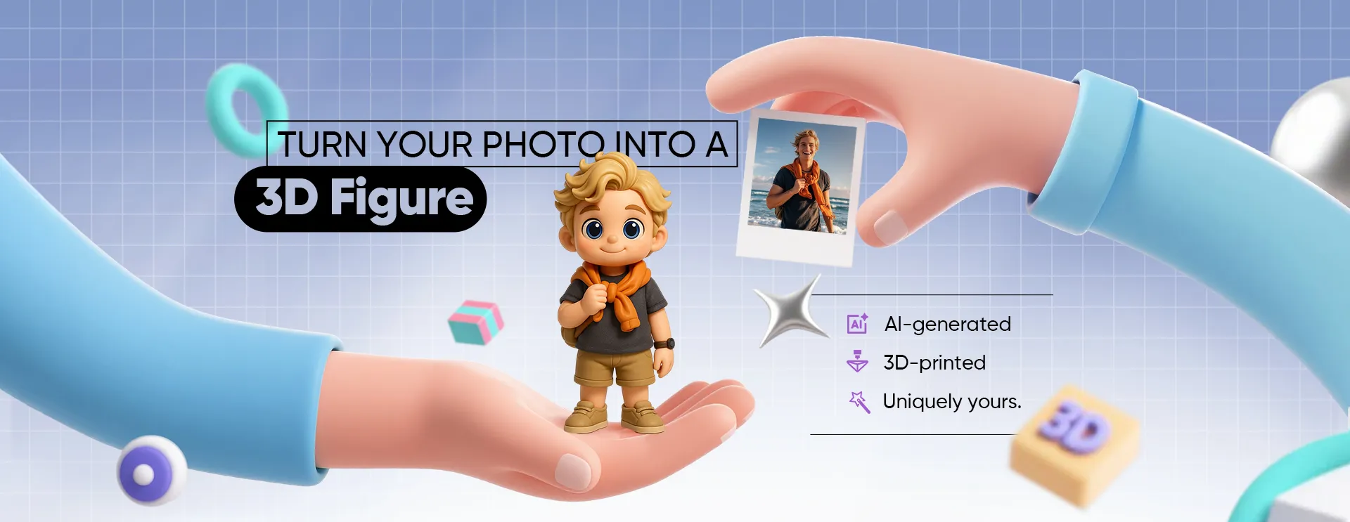 Personalized Figure Keychains - Custom 3D Miniatures from Photo