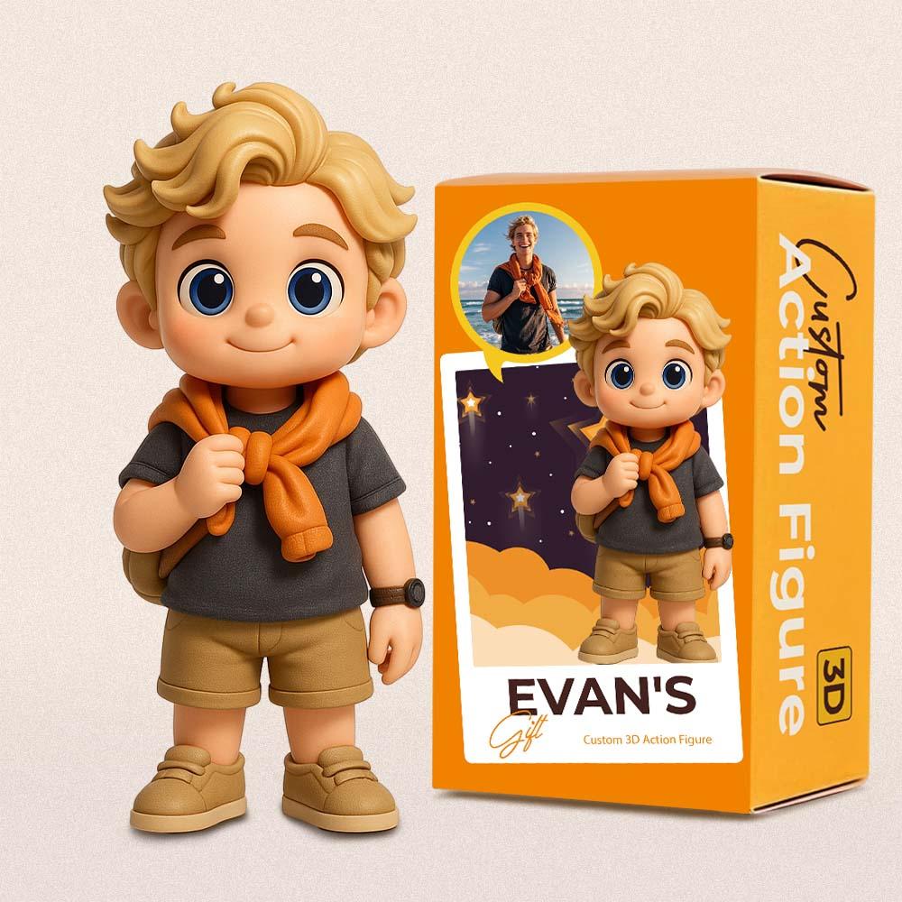 Custom Travel 3D Action Figure from Photo Unique & Thoughtful Gift for Travel Lover