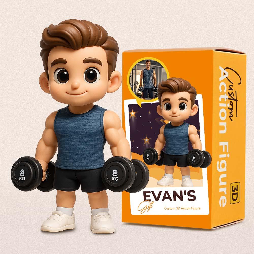 Personalized 3D Action Figure Turn Your Photo into a Unique Gift for Sports Lover