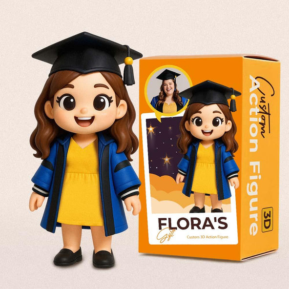 Custom Graduation 3D Action Figure From Your Photo Personalized Toy Figure to Him Custom Action Figure Graduation Gifts