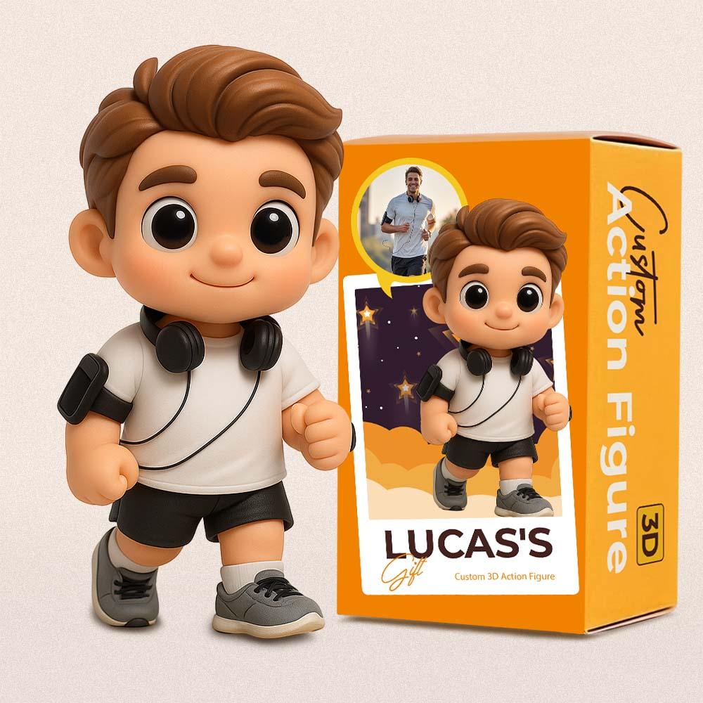 Personalized 3D Action Figure Turn Your Photo into a Unique Gift for Sports Lover