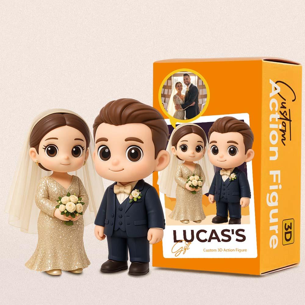 Personalized 3D Printed Couple Toy Create a One-of-a-Kind Wedding Surprise Gift