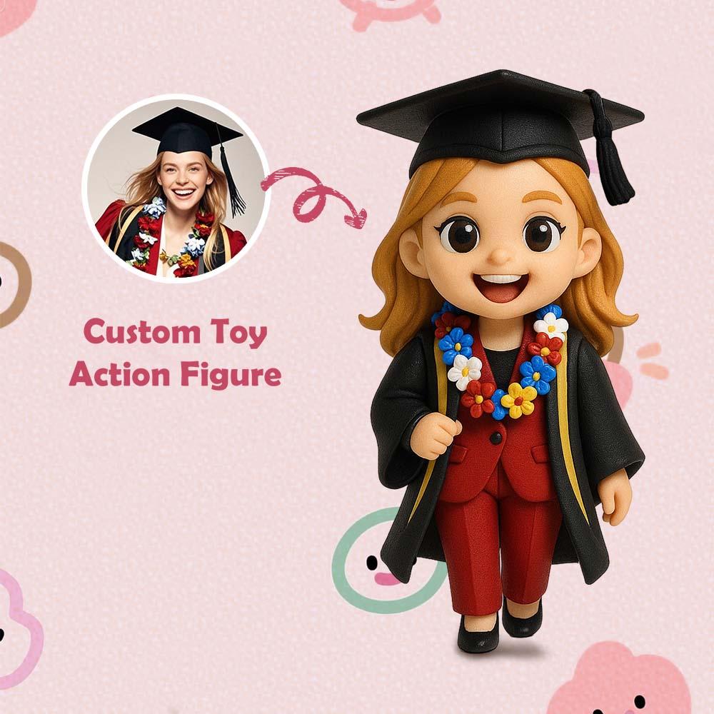 Custom Graduation 3D Action Figure From Your Photo Personalized Toy Figure to Him Custom Action Figure Graduation Gifts