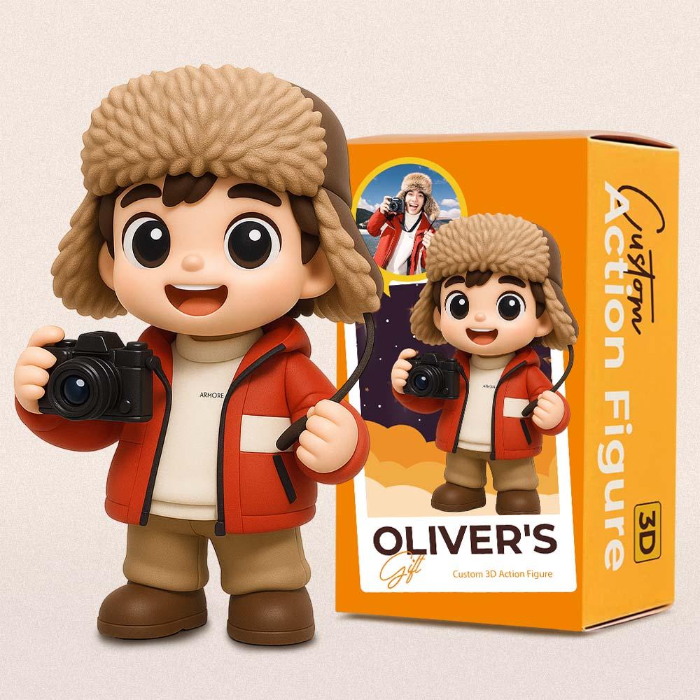 Custom Travel 3D Action Figure from Photo Unique & Thoughtful Gift for Travel Lover