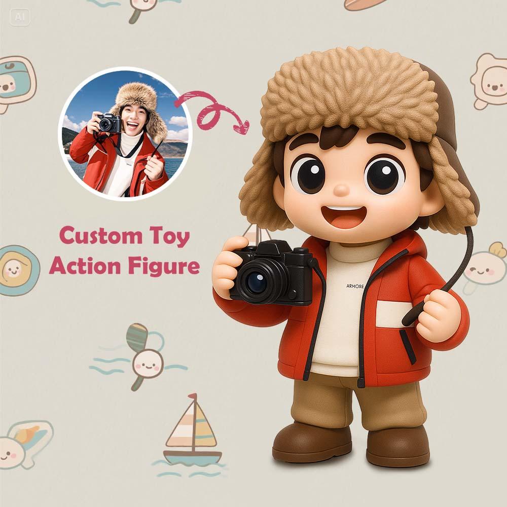 Custom Travel 3D Action Figure from Photo Unique & Thoughtful Gift for Travel Lover