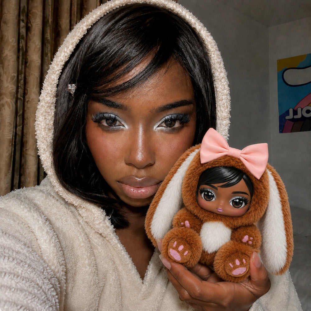 Custom Face Plush Doll From Photo - Interchangeable Resin Face