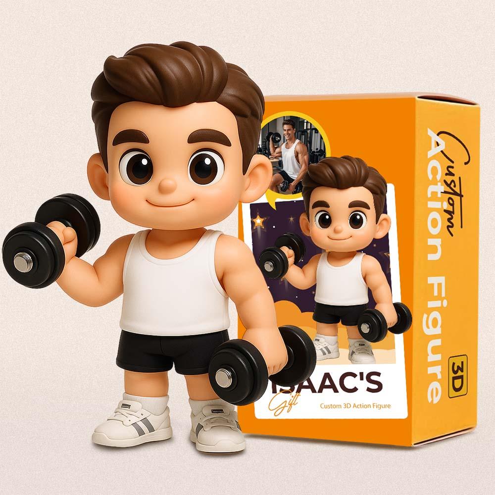 Personalized 3D Action Figure Turn Your Photo into a Unique Gift for Sports Lover