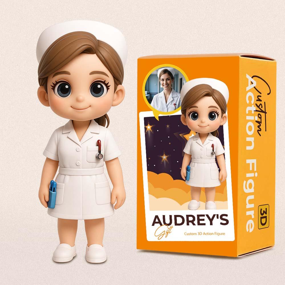 Custom 3D Action Figure From Your Photo Personalized Toy Figure Custom Action Figure Gifts For Doctors and Nurses