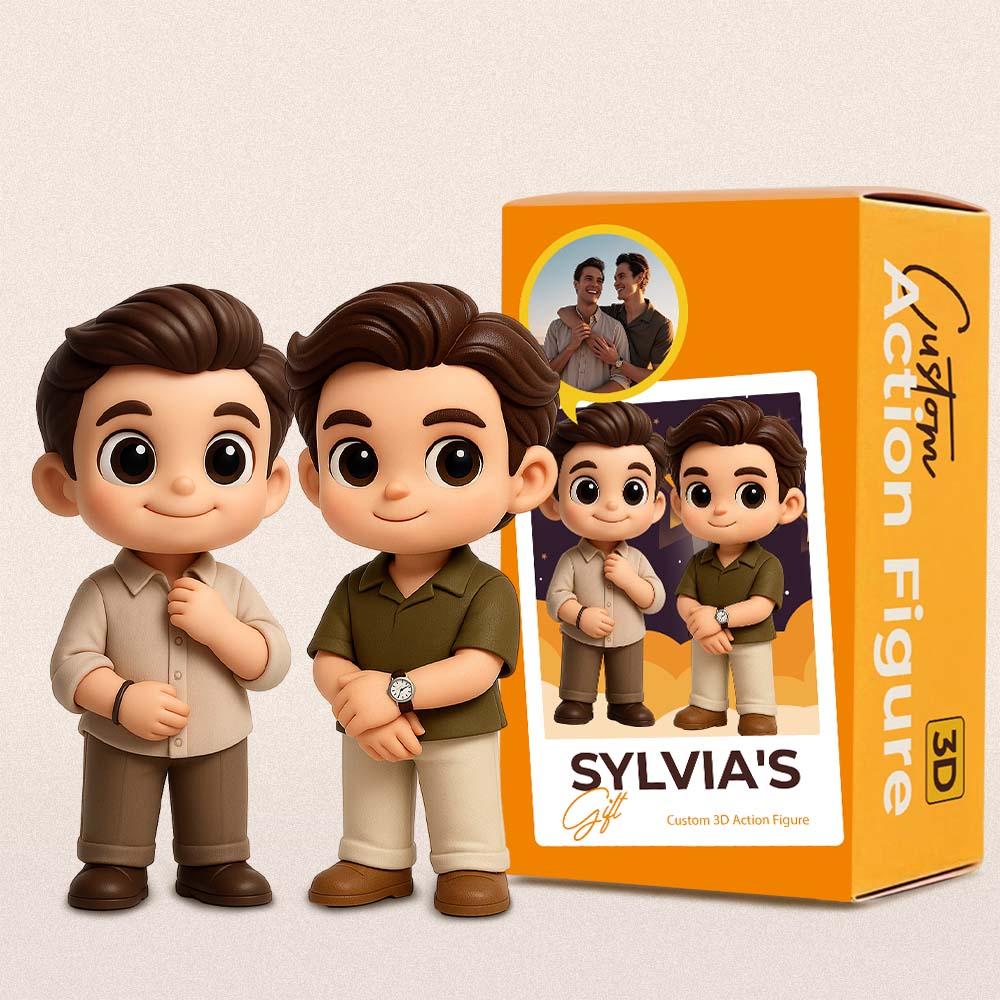 Custom 3D Action Figure From Your Photo Personalized Toy Figure Brother Custom Action Figure Gifts For Brother
