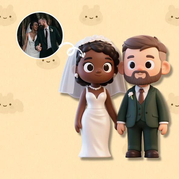 Custom Toy Figure 3D Mini Figures Personalization Photo Blind Box Gifts For Couple