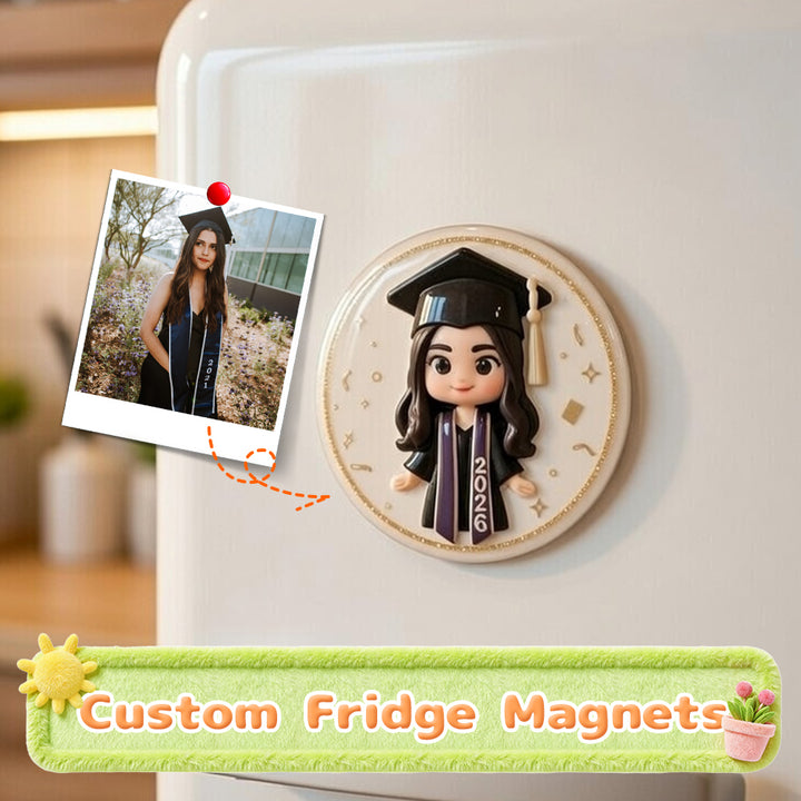 Custom 3D photo pin in cute chibi style resin