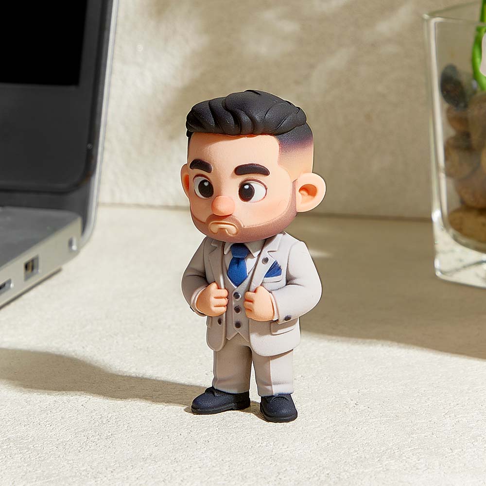 Custom 3D Figure Office Desk Figurine Based on Your Photo Professional Style for Boss