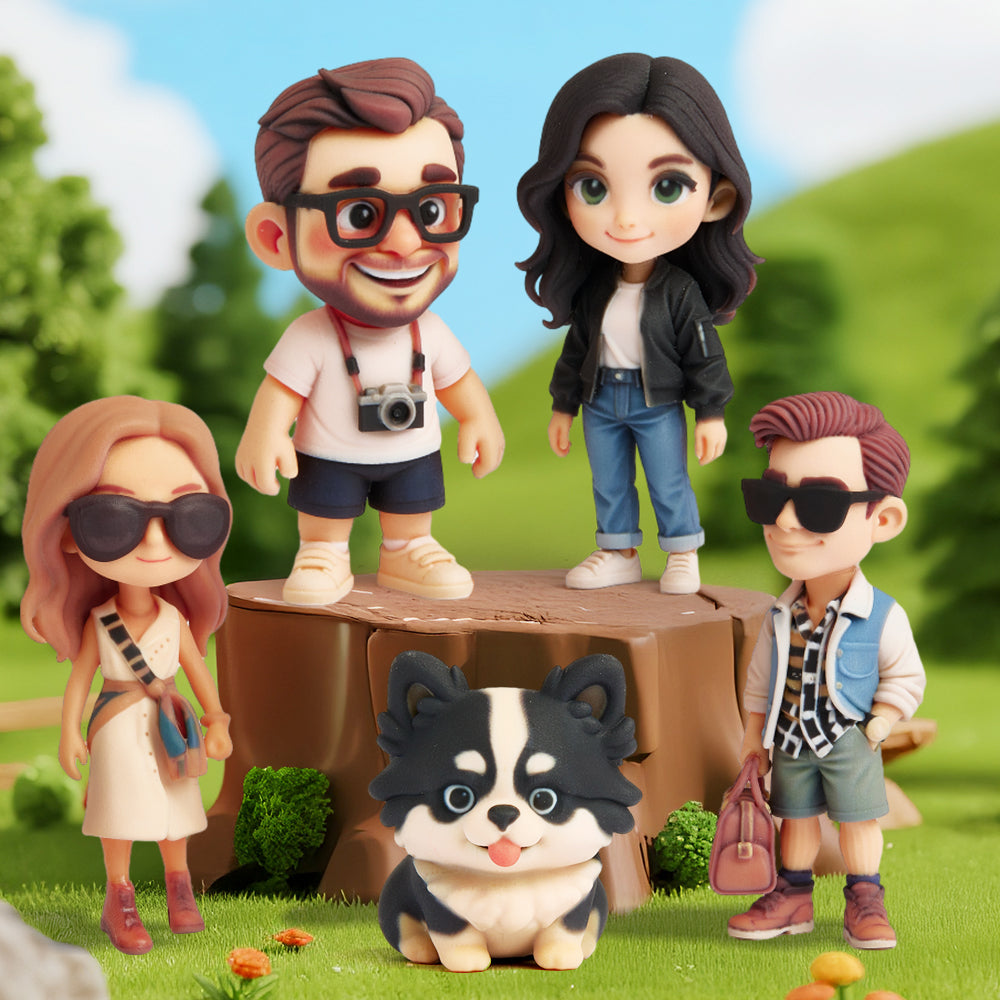 Custom 3D Cartoon Figure Statue Personalized Gift for Football Fans Unique Monument Keepsake