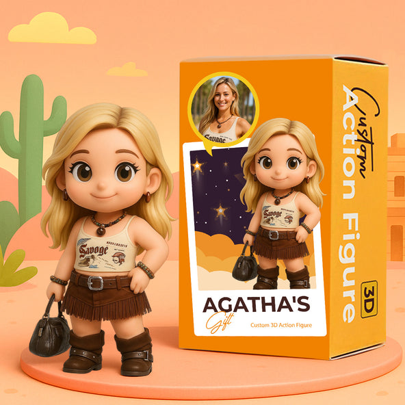 Personalized 3D Mini Figure Custom Cartoon Style Doll from Your Photo Unique Collectible Gift for Her or Him