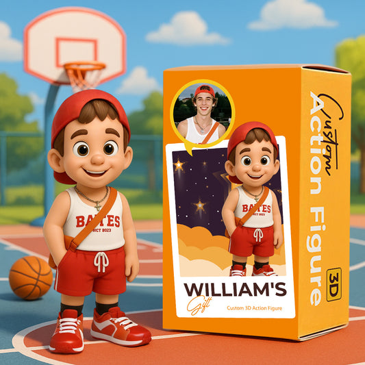 Custom Made 3D Character Figurine Cute Cartoon Action Model Based on Real Person Perfect Gift for Birthday or Desk Decor