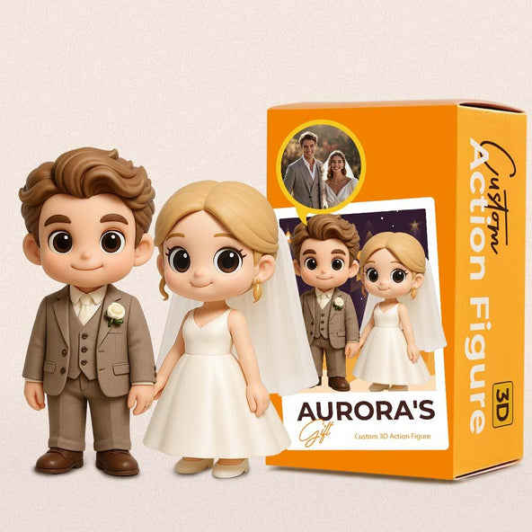 Custom Toy Figure 3D Mini Figures Personalization Toy Figure to Him/Her Custom Action Figure Wedding Gifts