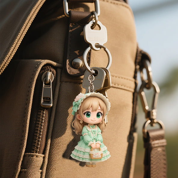 Unique Custom Lolita Character Keychain From Your Lolita Photo Cute Collectible Gift For Friends Lovers And Lolita Enthusiasts