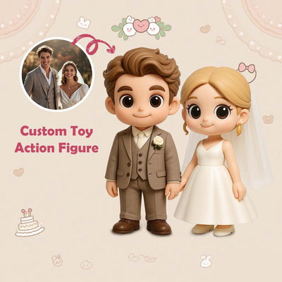 Custom Toy Figure 3D Mini Figures Personalization Toy Figure to Him/Her Custom Action Figure Wedding Gifts