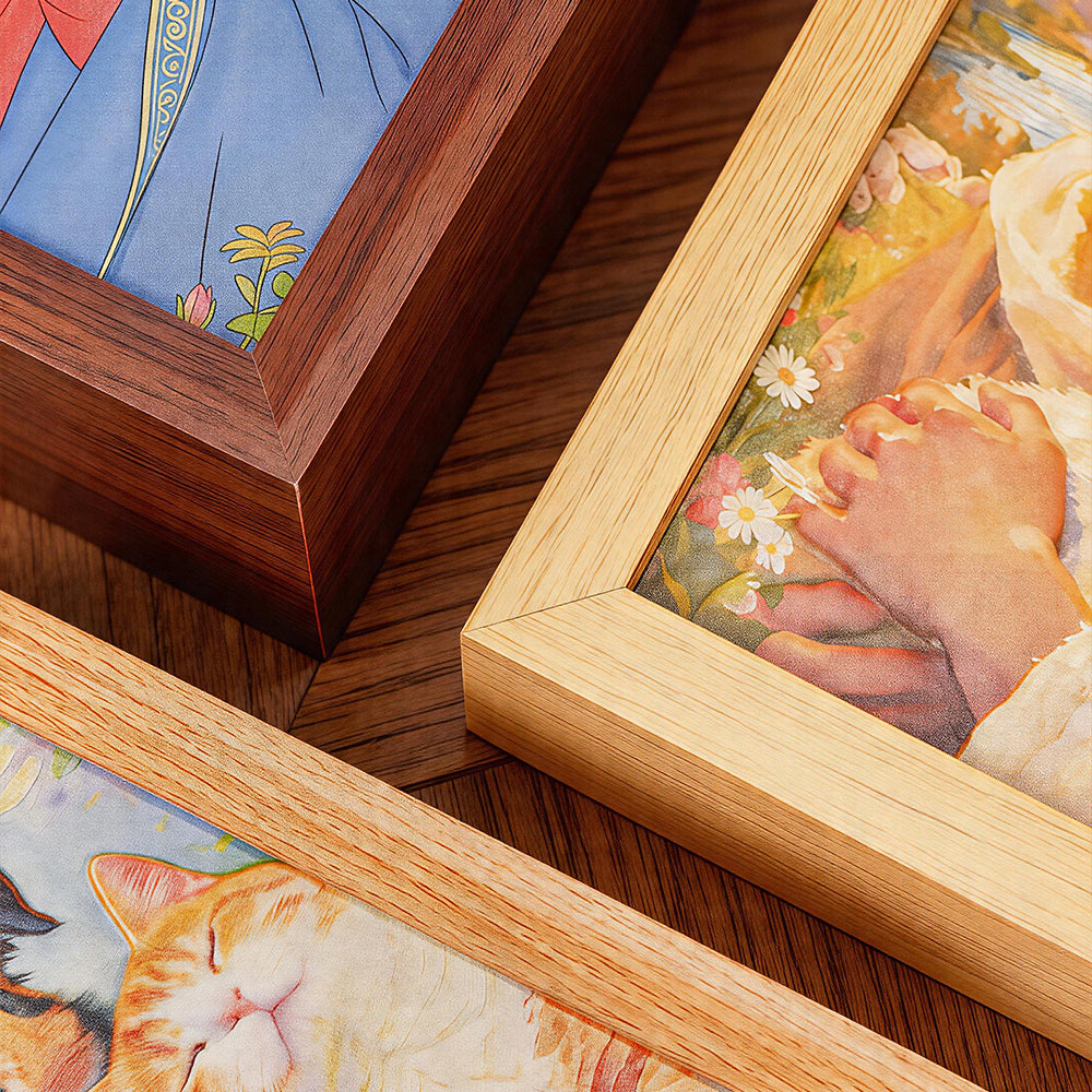 Custom 3D Embossed Relief Photo Frame - Oil Painting Lightbox Portrait