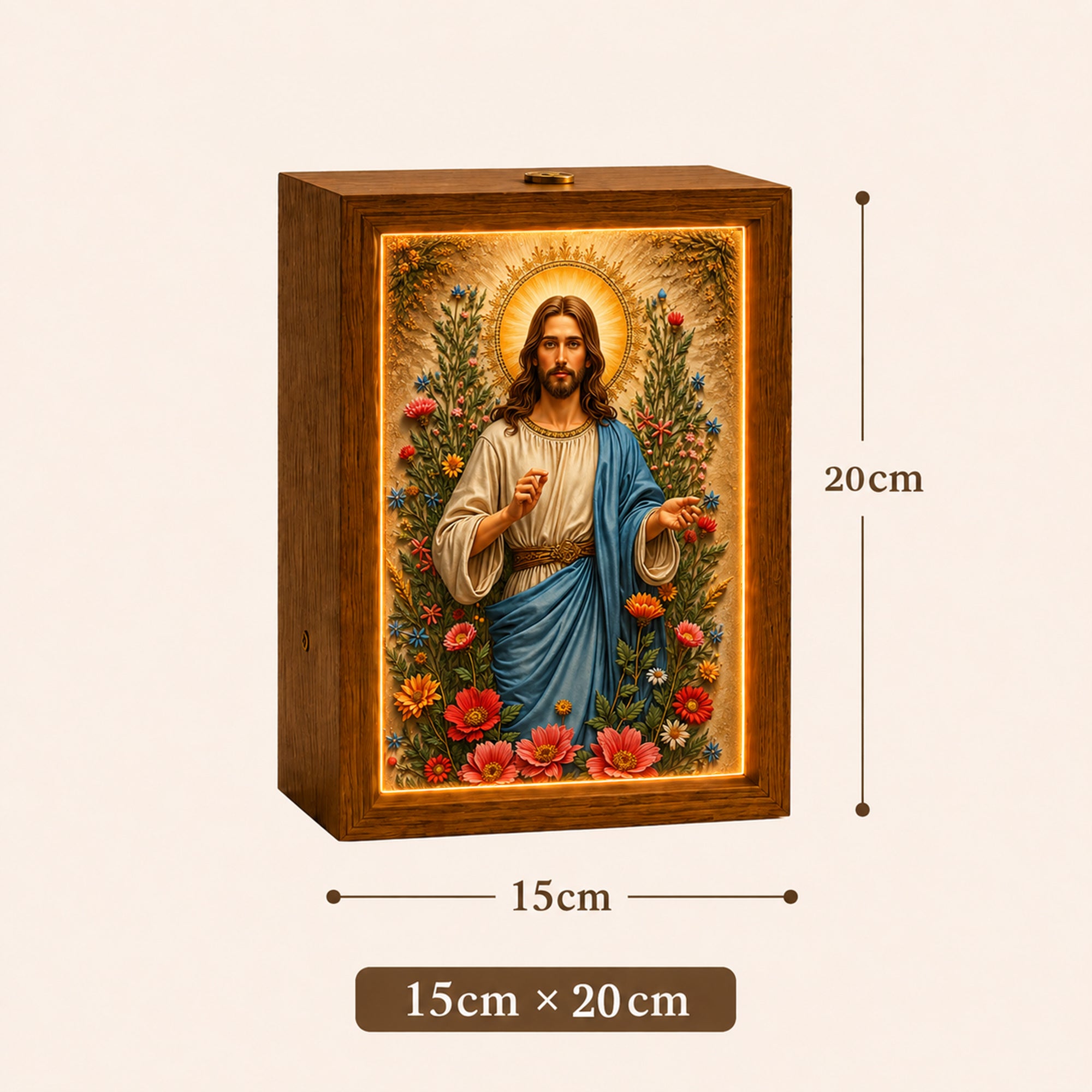 Custom 3D Embossed Relief Photo Frame - Oil Painting Lightbox Portrait