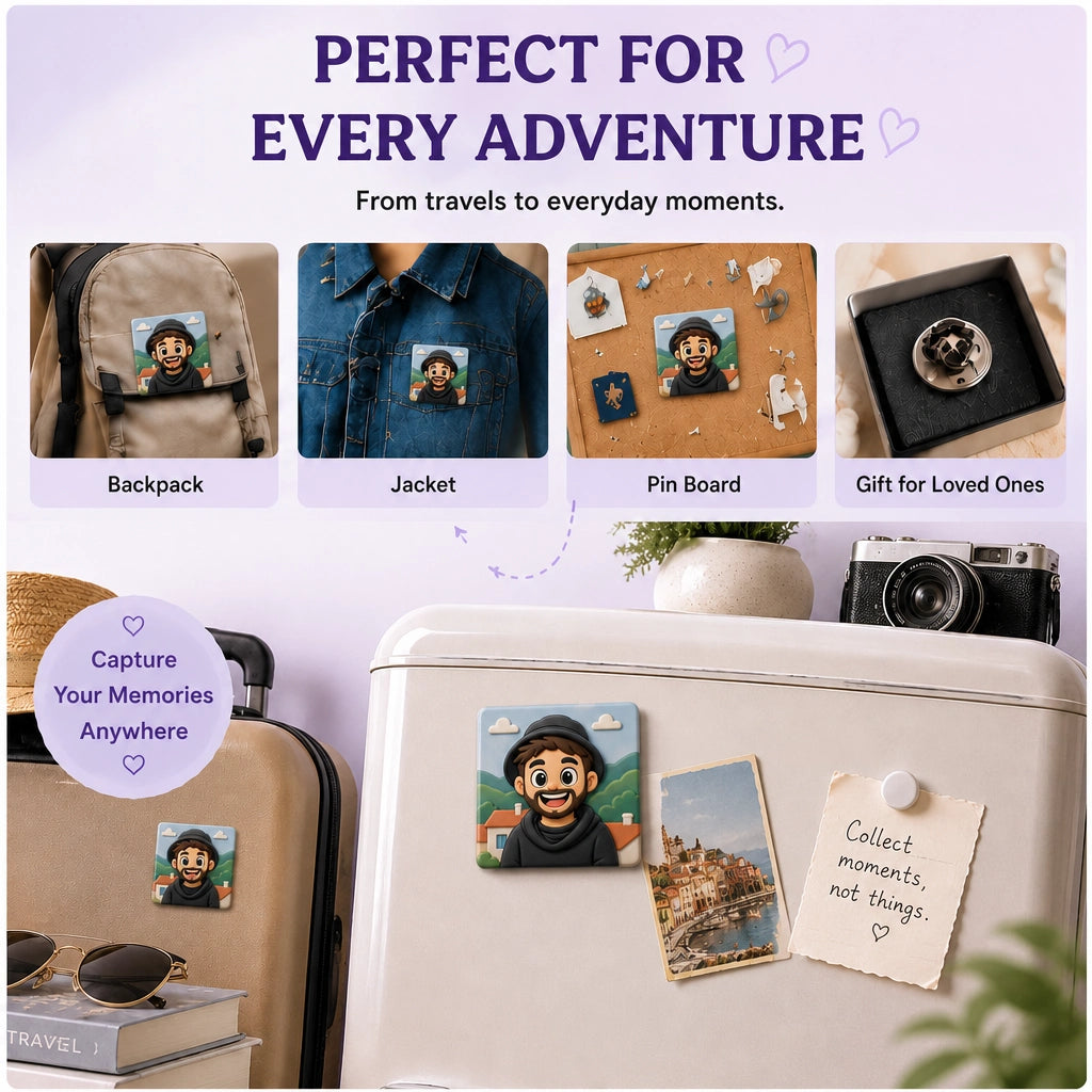 backpack travel badge Personalized Travel Souvenir Pin