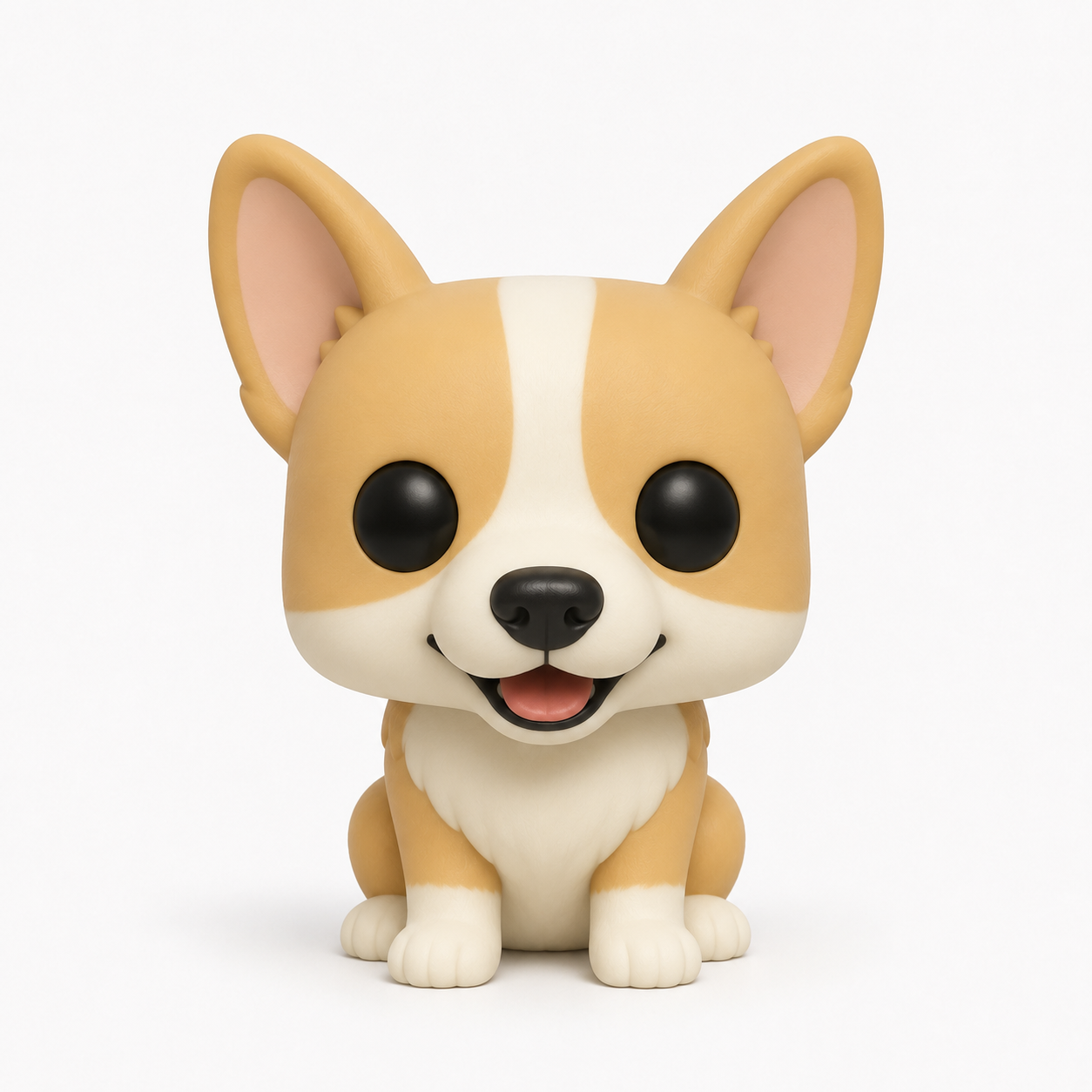 Custom pet Funko keychain made from a photo with personalized coat markings after