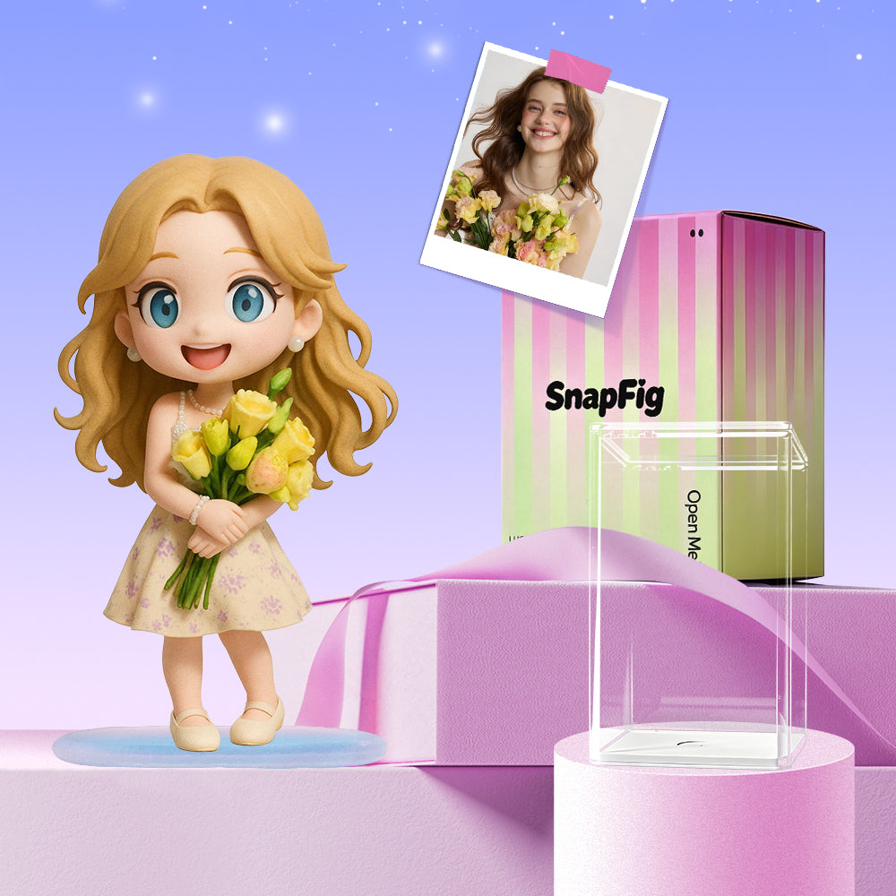 Personalized 3D Mini Figure Custom Cartoon Style Doll from Your Photo Unique Collectible Gift for Her or Him