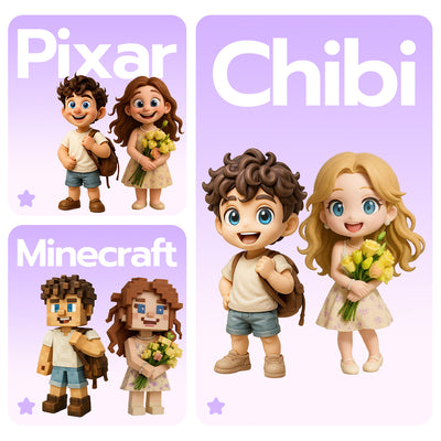 Custom Couple Action Figures - Unique Anniversary & Valentine Gift