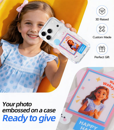 Personalized 3D Embossed Relief iPhone 17 Case - Custom Photo Cover
