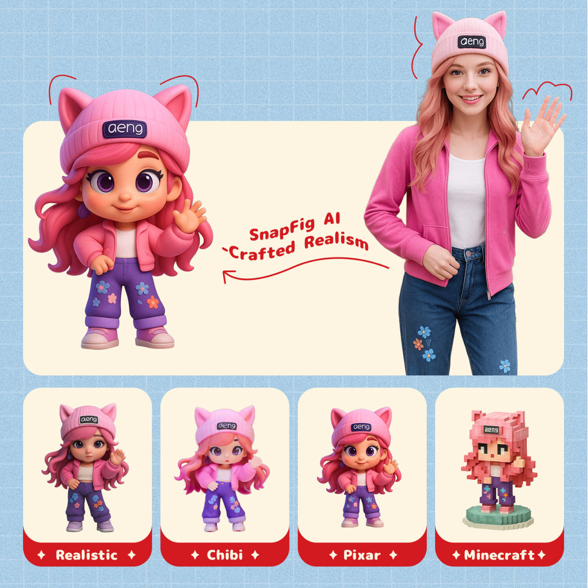 Turn Your Photos into Custom Figurine with SnapFig - Four Styles